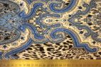 Вискоза набивная с/л  Бело-голубые узоры +леопард ВН-145Б