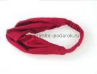 Эластичная повязка на голову с резинкой красная