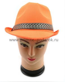 Шляпа яркая оранжевая