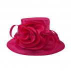Женская шляпка красная с розой