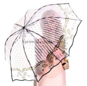 Прозрачный зонт с бабочками