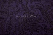 Интерлок с рисунком с/л 295 гр/м2  Черные Огурцы на фиолетовом фоне