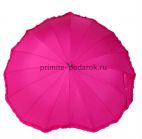Свадебный зонт в виде сердца розовый