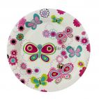 Набор бумажных тарелок с бабочками