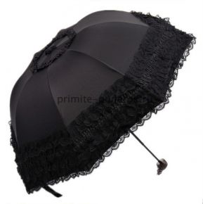 Кружевной зонт чёрный