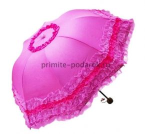 Кружевной зонт розовый