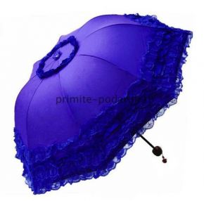 Кружевной зонт синий