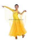 Детское платье для бальных танцев жёлтое