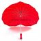 Свадебный зонт в виде сердца красный