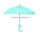 Кружевной миниатюрный зонт мятный