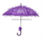 Кружевной миниатюрный зонт фиолетовый