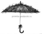 Кружевной миниатюрный зонт чёрный