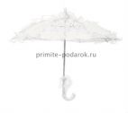 Кружевной миниатюрный зонт белый