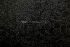 Интерлок с рисунком с/л 295 гр/м2  Т.серые огурцы на черном фоне