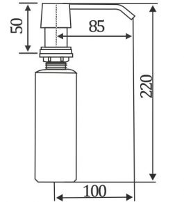 Дозатор для жидкого мыла, круглый, SSA-001-Хром Seaman