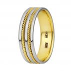 Обручальное кольцо 100286 ювелирное украшение. Размер: 16.5; Вес: 4.28