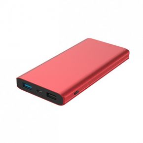 Портативное зарядное устройство 10000mAh 2 USB с функцией быстрой зарядки и кабелем в комплекте (Красный)  Epik
