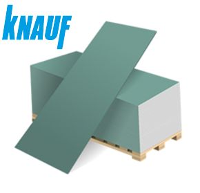 Knauf 2500х1200х9.5мм Гипсокартонный лист Knauf влагостойкий