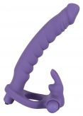 Orion Фиолетовая насадка на пенис для двойной стимуляции Los Analos - 16 см. (фиолетовый)