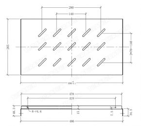 Аксессуары для шкафов Hyperline TSHS-275-RAL9004(TSHS-270-RAL9004)