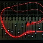 Светящиеся в такт музыке наушники Luminous Glow (Красный)  Epik