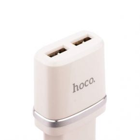 HOCO C12 | Сетевое зарядное устройство с двумя разъемами USB (2,4А) (Белый)  Epik