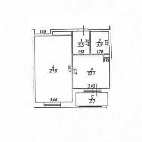 1-комнатная квартира Московская область, город Королёв, мкр. Болшево, Бурковский проезд, д. 36, корп. 4