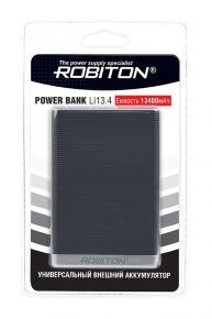 Внешний аккумулятор ROBITON POWER BANK Li13.4-K 13400мАч черный BL1 <span style="white-space:nowrap;"><i class="icon16 color" style="background:#2A2F77;"></i>ROBITON</span>