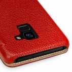 TETDED натур. кожа | Чехол-книжка для для Samsung Galaxy A8 2018 (A530) (Красный / Red)  TETDED