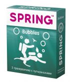 SPRING Презервативы SPRING BUBBLES с пупырышками - 3 шт.