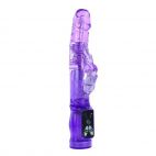 Baile Фиолетовый вибратор-ротатор с клиторальным отростком - 21 см. (фиолетовый)