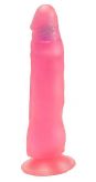 LOVETOY (А-Полимер) Розовый фаллоимитатор без мошонки с присоской - 17 см. (розовый)