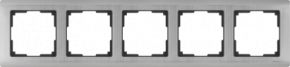 WL02-Frame-05 / Рамка на 5 постов (глянцевый никель)