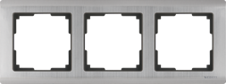 WL02-Frame-03 / Рамка на 3 поста (глянцевый никель)