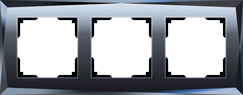 WL08-Frame-03/Рамка на 3 поста  (черный)