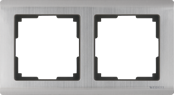 WL02-Frame-02 / Рамка на 2 поста (глянцевый никель)