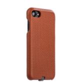 Кожаный чехол-накладка для iPhone 7 iCarer Woven Pattern Series Real Leather Charging Connector (RIP711br), цвет коричневый