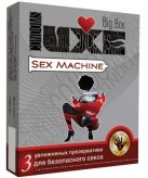 Luxe Ребристые презервативы LUXE Sex machine - 3 шт.