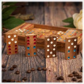 Домино "Экзотика" (деревянная шкатулка) Настольные игры