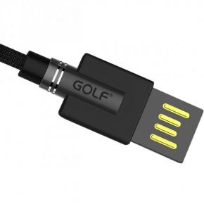 GOLF GC-54t | Дата-кабель Type-C в тканевой оплетке (100 см) (Черный)  Epik