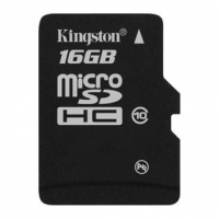 Карта памяти 16ГБ Kingston "SDC10/16GBSP" microSD HC Class10