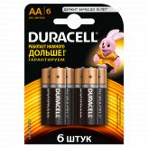 Батарейка DURACELL LR6 BL6 <span style="white-space:nowrap;"><i class="icon16 color" style="background:#000000;"></i>DURACELL</span>