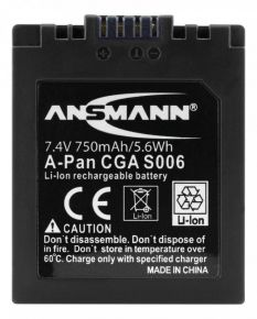 Аккумулятор ANSMANN A-Pan CGA S006 5022903 <span style="white-space:nowrap;"><i class="icon16 color" style="background:#000000;"></i>ANSMANN</span>