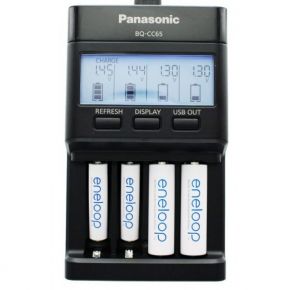 Зарядное устройство Panasonic eneloop BQ-CC65E Professional Charger с USB выходом BL1 <span style="white-space:nowrap;"><i class="icon16 color" style="background:#000000;"></i>Panasonic eneloop</span>