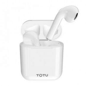 TOTU Glory | Беспроводные Bluetooth наушники с зарядным кейсом и сенсорной кнопкой (Белый)  Epik