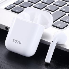 TOTU Glory | Беспроводные Bluetooth наушники с зарядным кейсом и сенсорной кнопкой (Белый)  Epik