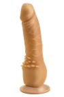 LOVETOY (А-Полимер) Фаллоимитатор на присоске с шипами для массажа клитора - 17,8 см. (телесный)