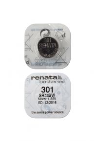 Батарейка Renata R 301 (SR 43 SW) <span style="white-space:nowrap;"><i class="icon16 color" style="background:#000000;"></i>RENATA</span>