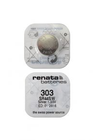 Батарейка Renata R 303 (SR 44 SW) <span style="white-space:nowrap;"><i class="icon16 color" style="background:#000000;"></i>RENATA</span>