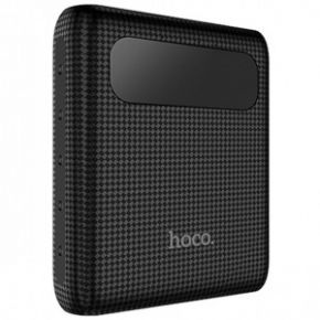 HOCO B20 | Портативное зарядное устройство Power Bank с двумя выходами USB и экраном (10000 mAh) (Черный)  Epik